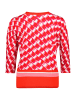 Betty Barclay Basic-Strickpullover mit Print in Rot/Weiß