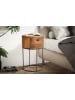 FineBuy Nachttisch in Braun / Sheesham / 40x40x60