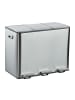 relaxdays Mülleimer in Silber - 3x 15 Liter