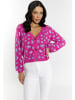 faina Damen Strickjacke in Pink Mehrfarbig