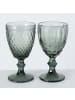 Boltze Weinglas Aurora 2er Set in grau