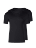 Skiny T-Shirt 2er Pack in Schwarz