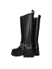 Off-White Schwarz Leder Flach Stiefel
