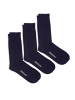 DillySocks 3er Set Socken One Color Smooth in Smooth Dark Navy