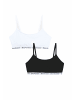 Juicy Couture Juicy Couture COTTON SCOOP REN BRALETTE x2 PK in black/white