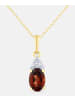 Diamant L'éternel Kette mit Anhänger, mit Granat, 375 Gelbgold
