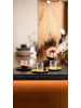Eisch Latte Macchiato Glas mit Untertasse Twist 360 ml in schwarz