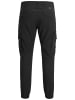 Jack & Jones Hose Cargo Jogger Pants PAUL FLAKE AKM 542 Twill Gummibund in Schwarz