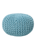 Beliani Pouf CONRAD in Blau - (W) 40 x (H) 25 x (L) 40 cm