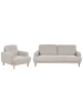 Beliani 2-tlg Sitzgruppe TUVE in Beige/Braun