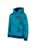 Trollkids Hoodie Lifjell in dark turquoise/madeira blue