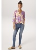 Aniston CASUAL Schlupfbluse in hellbeige-lavendel-dunkelgelb-lila-türkis-braun