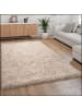 KADIMA DESIGN Hochflor Teppich Shaggy Unifarben Schlafzimmer in Beige