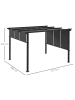 Outsunny Pergola 357L x 296B x 235H cm Dunkelgrau