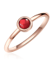 Glanzstücke München Ring aus Sterling Silber mit Granat in roségold