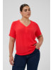 KAFFE curve Bluse kurzarm KCami Regular fit in Poppy Red
