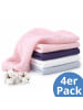 Makian Mulltuch / Spucktuch / Pflegetuch 4er Pack in pink,purple
