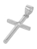 Adeliás Damen Anhänger – Kreuz Kreuzanhänger aus 925 Silber mit Zirkonia in silber