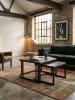 KADIMA DESIGN Couchtisch 2er Set Mango Massivholz/Metall Sofatisch Dunkel in Dunkelbraun