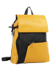 Cluty City-Rucksack echt Leder in gelb