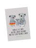 Mr. & Mrs. Panda Postkarte Koala Familie mit Spruch in Grau Pastell