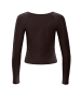 Winshape Functional Light and Soft Cropped Long Sleeve Top AET131LS in espresso