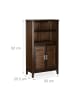 relaxdays Badezimmerschrank in Dunkelbraun - (B)50 x (H)92 x(T)25,5 cm