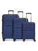 Stratic Shine 4 Rollen Kofferset 3-teilig mit Dehnfalte in navy blue