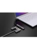 COFI 1453 USB-A zu 4x USB-A Nano Hub, ultrakompakt & tragbar in Grau