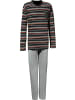 Erwin Müller Single-Jersey Schlafanzug in anthrazit meliert