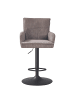home24 home24 Barstuhl aus Textil im modernen Stil (2er-Set) in Taupe