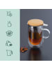 relaxdays Teeglas in Transparent/ Natur - 430 ml