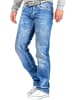 Cipo & Baxx Herren Regular Fit Jeans Stonewashed in Blue