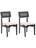 Beliani 2er-Set Esszimmerstuhl RUBONIA in Schwarz