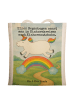 Mr. & Mrs. Panda Tragetasche Einhorn Regenbogen Design mit Spruch in Weiß