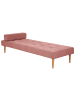 Beliani Chaiselongue NIORT in Rosa/Heller Holzfarbton - (W) 74 x (H) 40 x (L) 200 cm