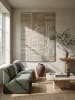 KADIMA DESIGN Wollteppich Kurzflor EDALE Abstrakt Handgetuftet Naturfaser Wohnzimmer in Natur