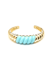 Luxenter Armband mit 18-karätigem Gelbgold-Finish und blauem Harz – Rawil