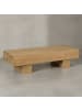 KADIMA DESIGN Couchtisch Massivholz, 120 cm, Landhaus, handgefertigt in Beige