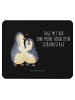Mr. & Mrs. Panda Mousepad Pinguin umarmen mit Spruch in Schwarz