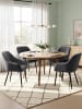 SONGMICS 4er-Set: Esszimmerstuhl in Dunkelgrau-Schwarz - (B)62.5 x (H)85 x (T)60 cm