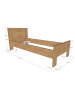 58 aufm Kessel EINZELBETT 90x200 Keelia Eiche Melamin Set Konsole
