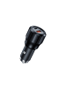 Wisam Choetech 63W Dual USB-C 45W+ USB-A 18w schnelles Autoladegerät (schwarz)