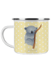 Mr. & Mrs. Panda Camping Emaille Tasse Koalabär ohne Spruch in Gelb Pastell