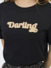 JACQUELINE de YONG 2er-Pack T-Shirt mit Schriftzug Legere-Optik in Schwarz