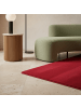 KADIMA DESIGN Teppich Kurzflor Uni-Farbe Microfaser Antirutsch Wohnzimmer waschbar in Rot