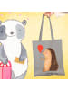 Mr. & Mrs. Panda Jutebeutel Igel Luftballon ohne Spruch in Light Grey