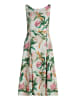 Vera Mont Blumenkleid mit Kellerfalten in Cream/Rosé