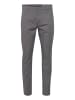 BLEND Chinohose BHTromp 20703188ME lange Hose mit Lederapplikationen an der Tasche in grau