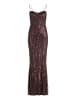 Vera Mont Abendkleid mit Pailletten in Dark Maroon